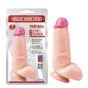 TROY BELL 6.5" DILDO FLESH