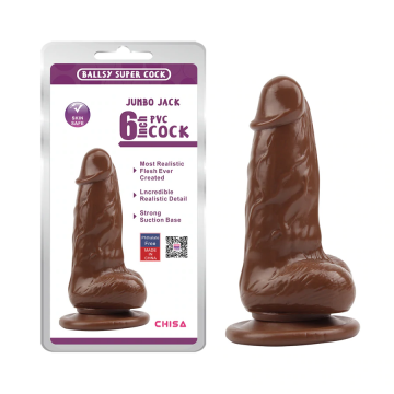 JUMBO JACK 6'' DILDO BROWN