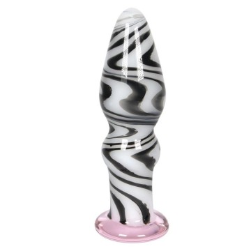 ZEBRA BUTT PLUG GLASS