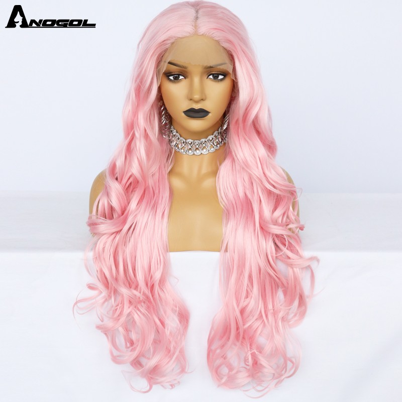 Peluca Rosa Pastel Lace Front